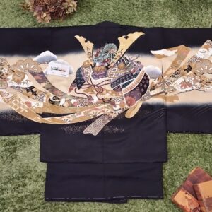 【現品限り】しゃれっこ男児アンサンブル 3歳　-№.RYG-葵　黒ｶﾌﾞﾄ