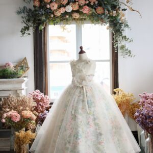 ロングドレスR-106　アイボリー