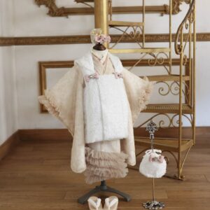 【現品】フェアリーレース3歳被布セット RC732-A【ベージュゴールド】