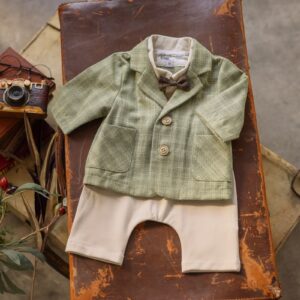 【現品70cm】ベビータキシード　RTB-026　グリーン