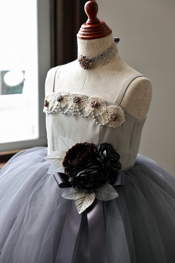 ロングドレスR-050 グレー - 画像 (3)