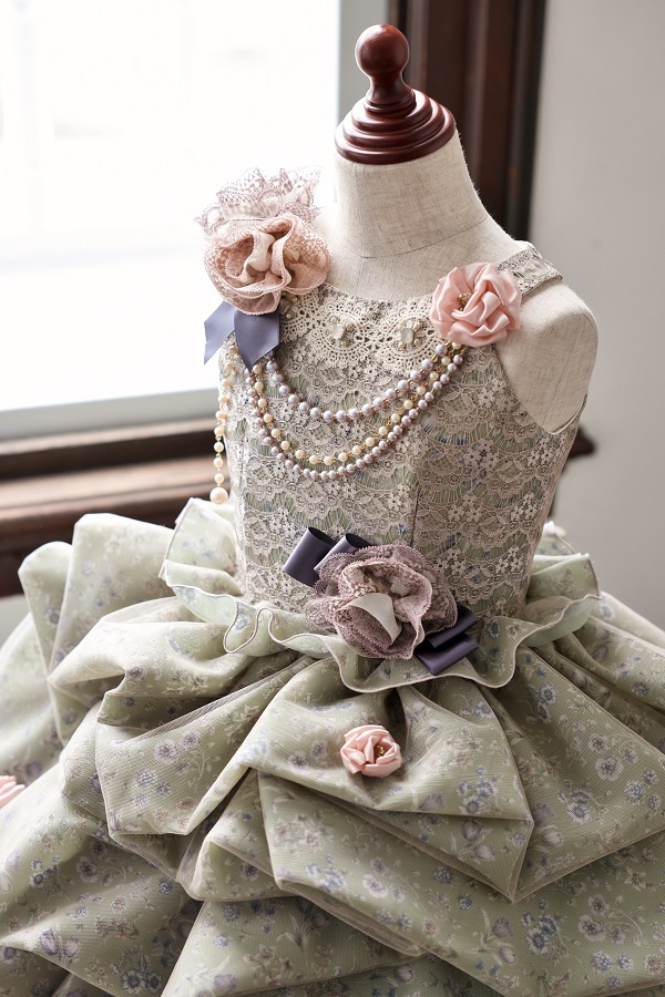 ロングドレスR-048 グリーン - 画像 (3)