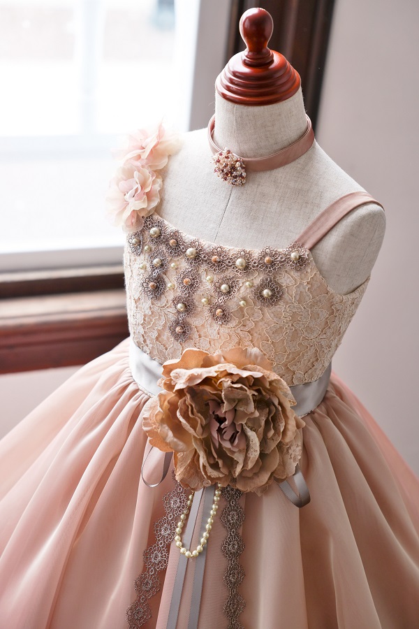 ロングドレスR-044　ベージュ - 画像 (3)