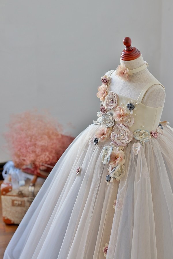 ロングドレスR-052 ベージュ - 画像 (5)