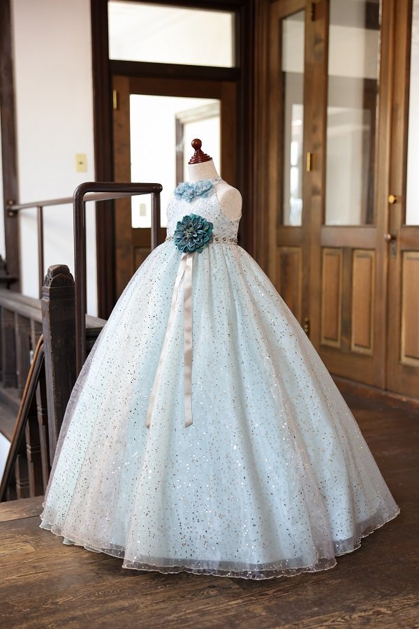 ロングドレスR-047　ブルー - 画像 (2)