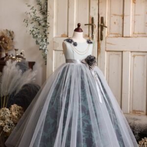 ロングドレスR-084　グリーン