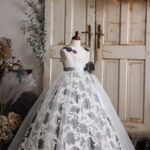 ロングドレスR-084　オフホワイト