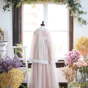 【現品120㎝】ロングドレスR-088　ベージュ