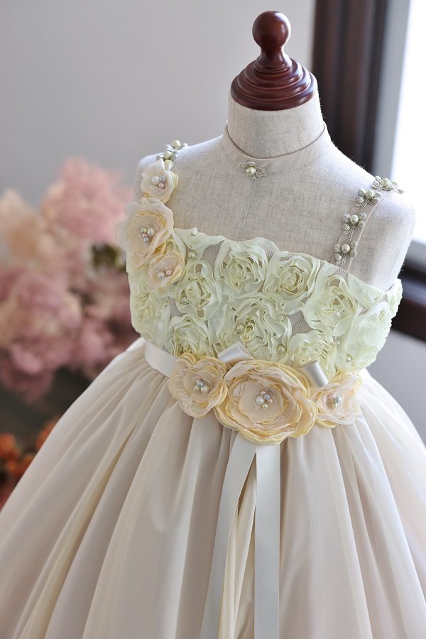 ロングドレスR-051 イエロー - 画像 (2)