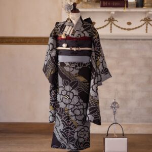 【即納可】【着物のみ】10歳用ラフィネココGALA「RC460-10A焦げ茶」