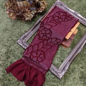 絞り帯揚 2022ラフィネ別注カラー 柄総絞り 正絹【残数限り】 ダークレッド