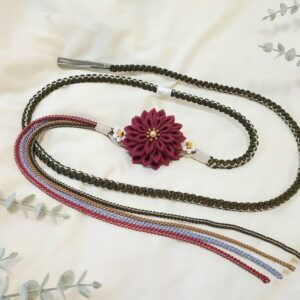 飾り取り外し可能タイプ　４層つまみ付帯〆　ROJ-22bカーキ03