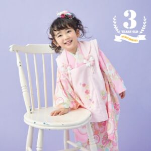 式部浪漫3歳女児被布セット 梅の香29【ピンク】