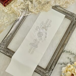 ししゅう半衿【ﾎﾟﾘ合繊】シルエリー2023フラワーブーケb