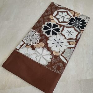 袋帯【正絹】振袖用 RO2310-io10 ブラウン/シルバー