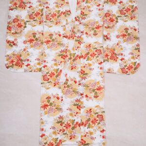 【特別現品】10才着物「RTG2409-10e」白オレンジ