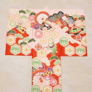 【受注品】 女児お宮参り祝着 No.「亀甲松」【ピンク】
