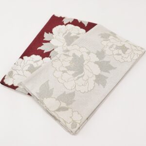 袋帯【正絹】振袖用　RO0825-OF08　aえんじ、bオフ白