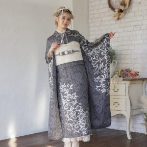 正絹振袖ラフィネモカ RF-39 -エキゾティカ　グレー-