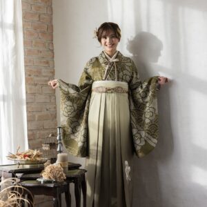 ラフィネモカ二尺袖 ラフィネモカ クラシックRM-136【モスグリーン】