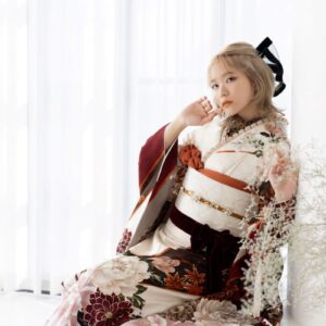 正絹振袖ラフィネモカ RF-52 -ノスタルジック・ノート-