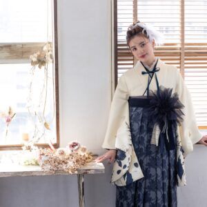 ラフィネモカ卒業袴 ラフィネモカRH-79【ネイビー】 87cm/S