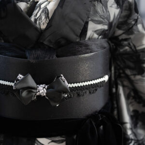 袋帯【正絹】振袖用　GFO-77　レザー調ブラック