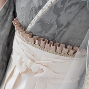 FK-194　バックサテンフリル帯飾り　ゴールド