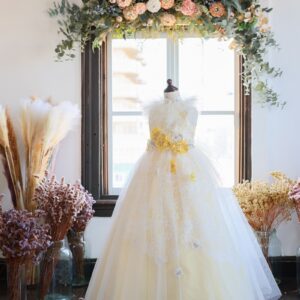 【現品120㎝】ロングドレスR-125　イエロー