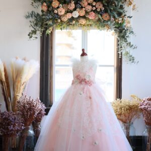 【現品120㎝】ロングドレスR-125　ピンク