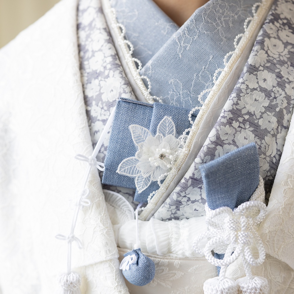 '-ラフィネモカ-レース&ラメブッチャー半衿ER-002リバーシブル -婚礼兼用-