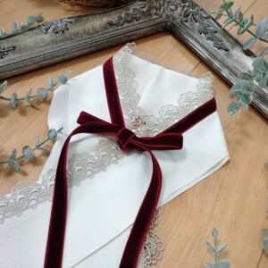 リボンレース半衿【ﾎﾟﾘ合繊】ｂ18　-ﾜｲﾝﾘﾎﾞﾝ-ｹﾐｶﾙﾚｰｽ