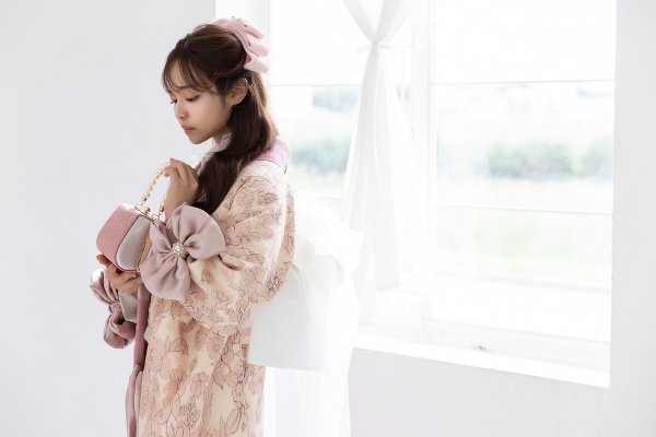 合繊振袖ラフィネモカ GF-92 ウェッジ デニム【ピンク】 - 画像 (4)