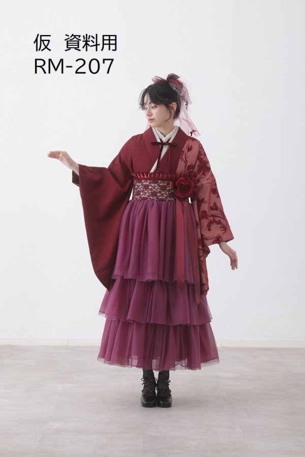 ﾗﾌｨﾈﾓｶ二尺袖/ﾄﾞﾚｽ袴　ロゼ・シルエットRM-207/RH-105【ﾎﾞﾙﾄﾞｰ/ﾎﾞﾙﾄﾞｰ】 - 画像 (2)