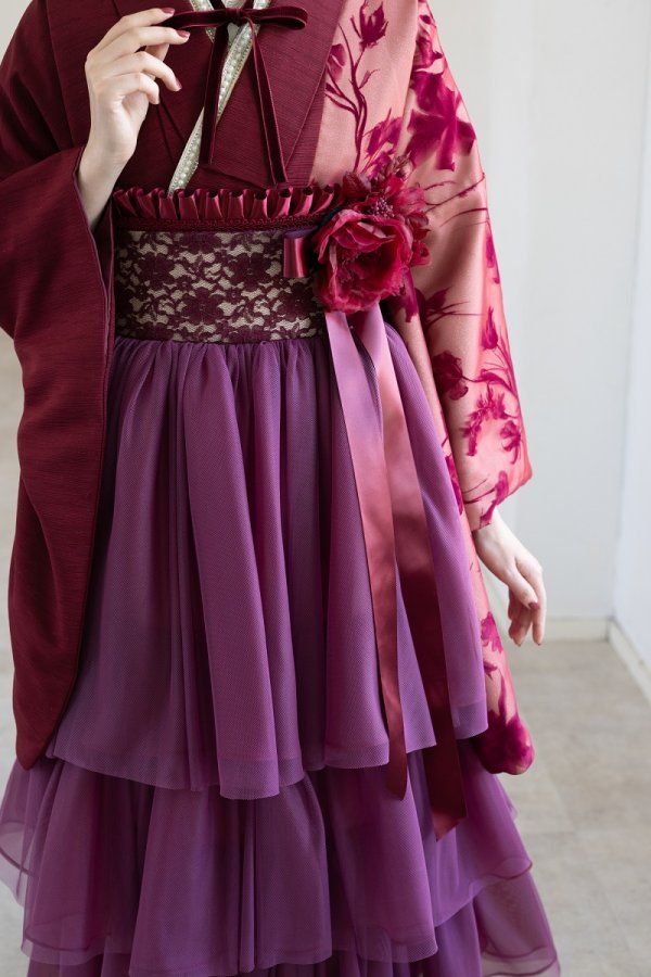 ﾗﾌｨﾈﾓｶ二尺袖/ﾄﾞﾚｽ袴　ロゼ・シルエットRM-207/RH-105【ﾎﾞﾙﾄﾞｰ/ﾎﾞﾙﾄﾞｰ】 - 画像 (10)