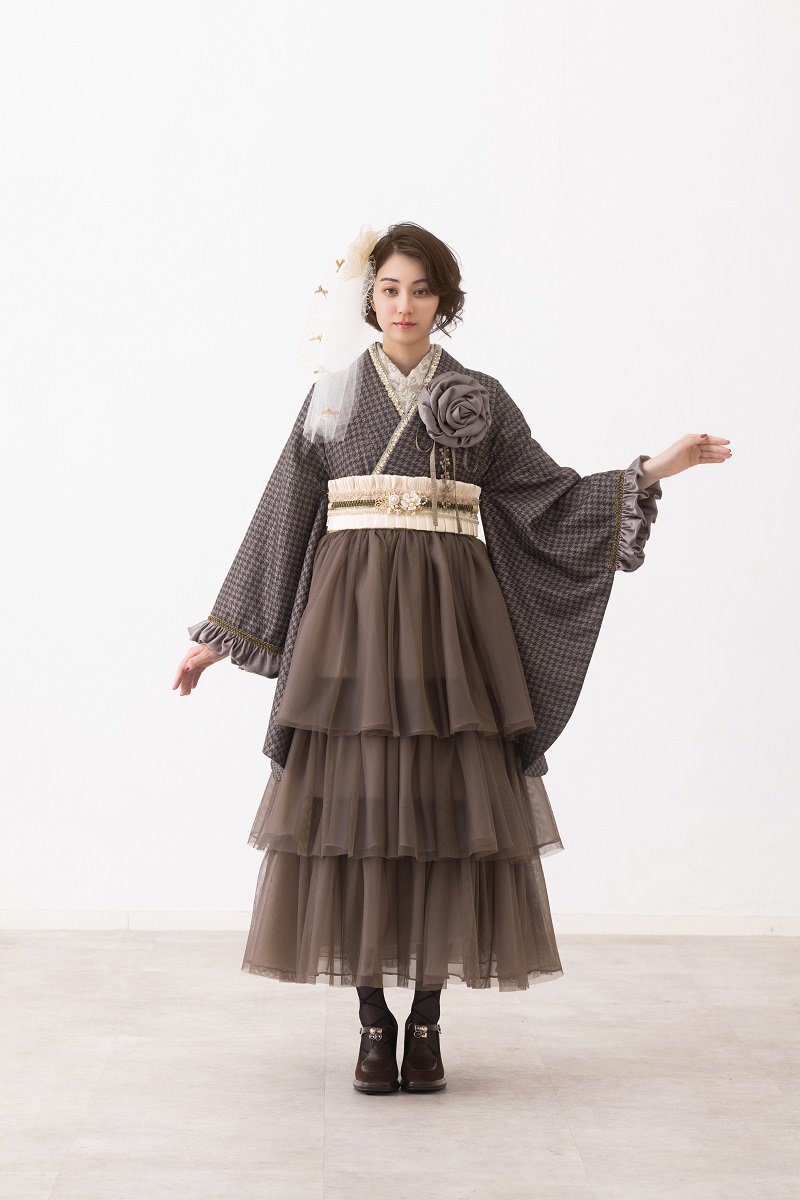 ラフィネモカ二尺袖/ドレス袴 ピエ・ド・プールRM-201/RH-106【カーキ/カーキ】 - 画像 (20)