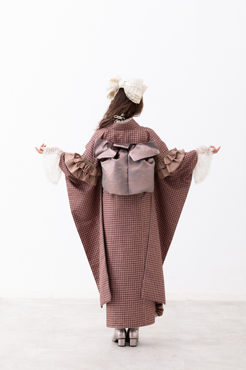 合繊振袖ラフィネモカ GF-91　ピエ ド プール【ｱﾌﾟﾘｺｯﾄ】 - 画像 (11)