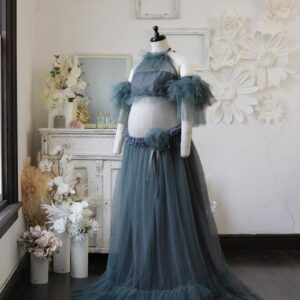 マタニティードレス R-2021　ダークグレー