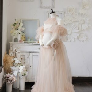 マタニティードレス R-2021　ベージュ