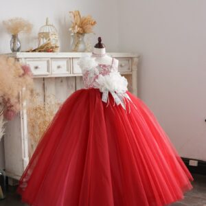 ロングドレスR-150　レッド　