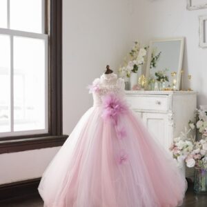 ロングドレスR-145 ピンク