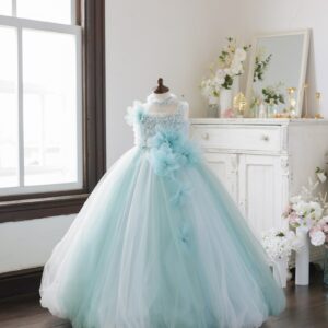 ロングドレスR-145 ブルー