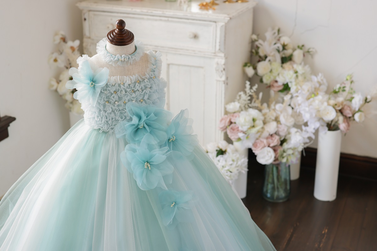 ロングドレスR-145 ブルー - 画像 (5)