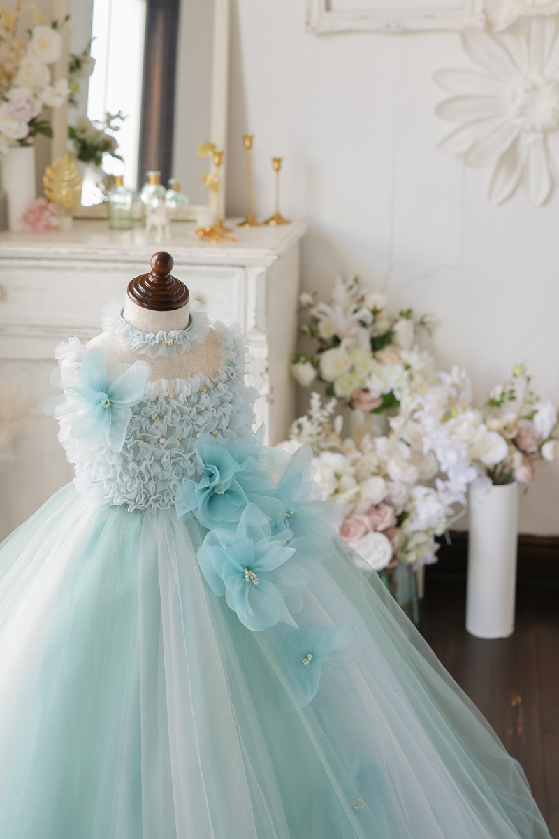 ロングドレスR-145 ブルー - 画像 (4)