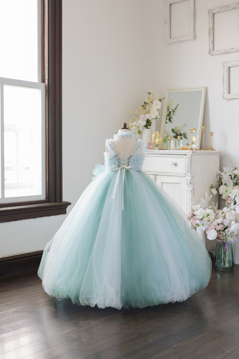 ロングドレスR-145 ブルー - 画像 (2)