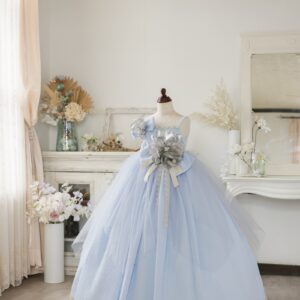 ロングドレスR-147 ブルー