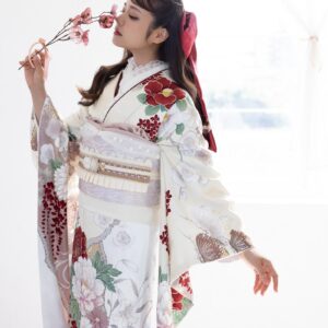 正絹振袖ラフィネモカ RF-91 -ホイップ・ベリー-