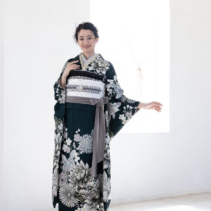 正絹振袖ラフィネモカ RF-64 -フォレスト・ミスト-