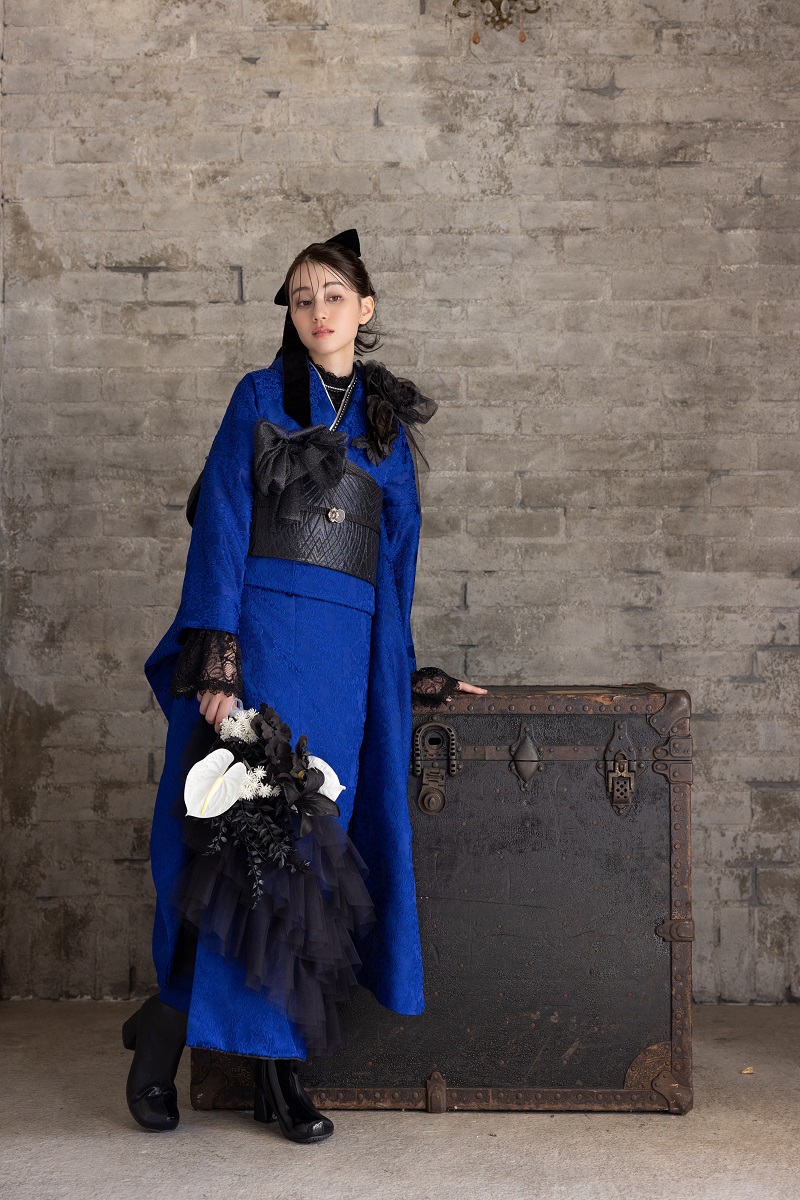 合繊振袖ラフィネモカ GF-83 ヴィクトリアンブルー【ロイヤルブルー】 - 画像 (17)