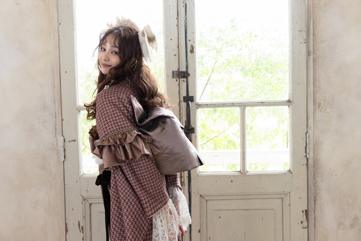 合繊振袖ラフィネモカ GF-91　ピエ ド プール【ｱﾌﾟﾘｺｯﾄ】 - 画像 (4)